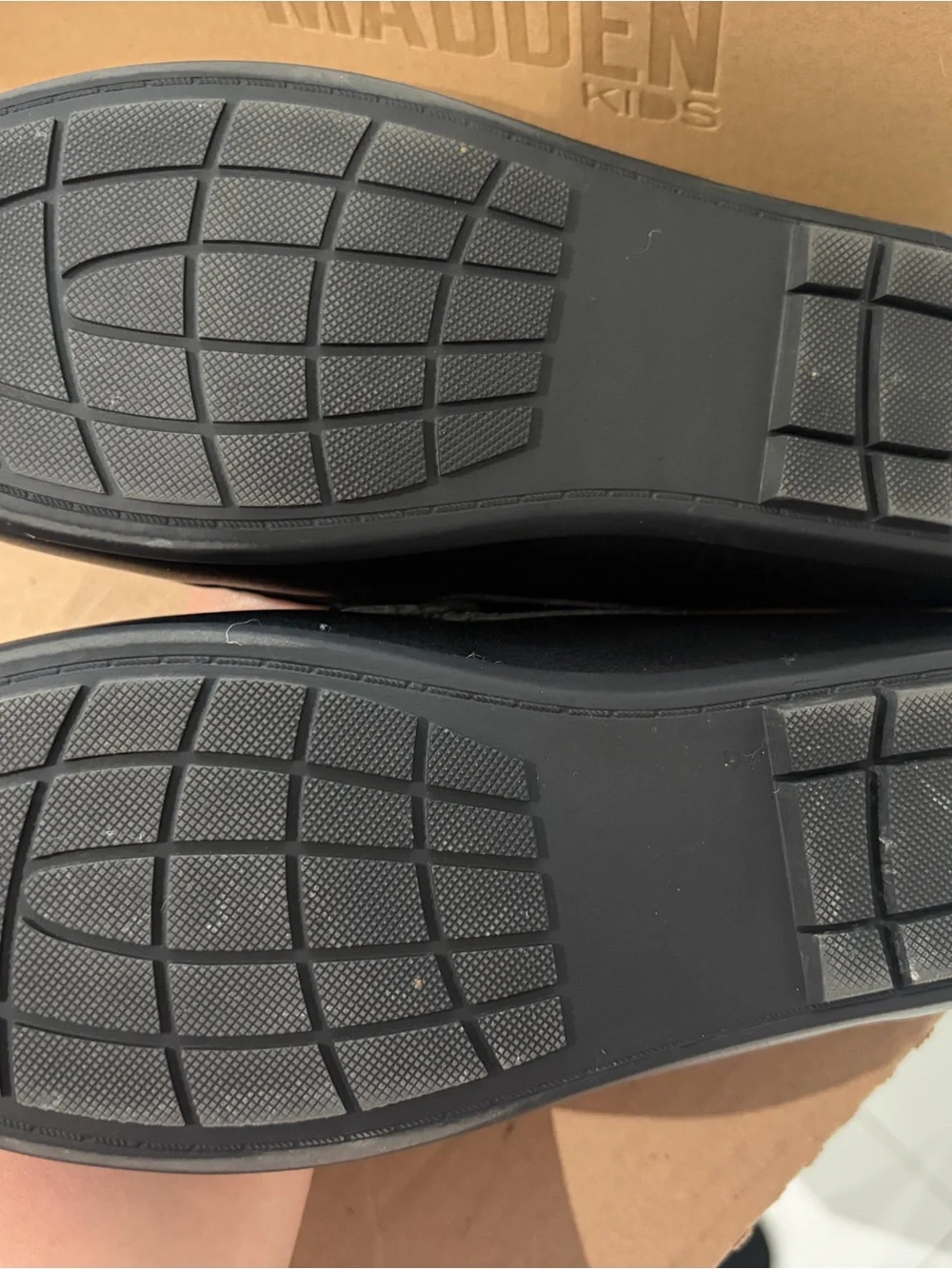Steve Madden Black Leather Bit-Detail Slip-On Loafers